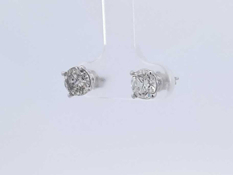 1.50 Cttw Diamond 14kt White Gold Stud Earrings 1.2 Gram Aa0325czxsa
