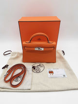 Hermes Mini Kelly Ii Sellier Orange Pink Chevre Mysore Palladium Shoulder Bag Do0225oxzxzde