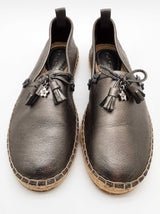 Coach Floralapp Mt Espadrille Gunmetal Silver Slip Ons Size Us 6b Do0425oxde