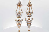 22k Yellow Gold Filigree Screwback Earrings 23.9 Grams Eb1225loxzsa