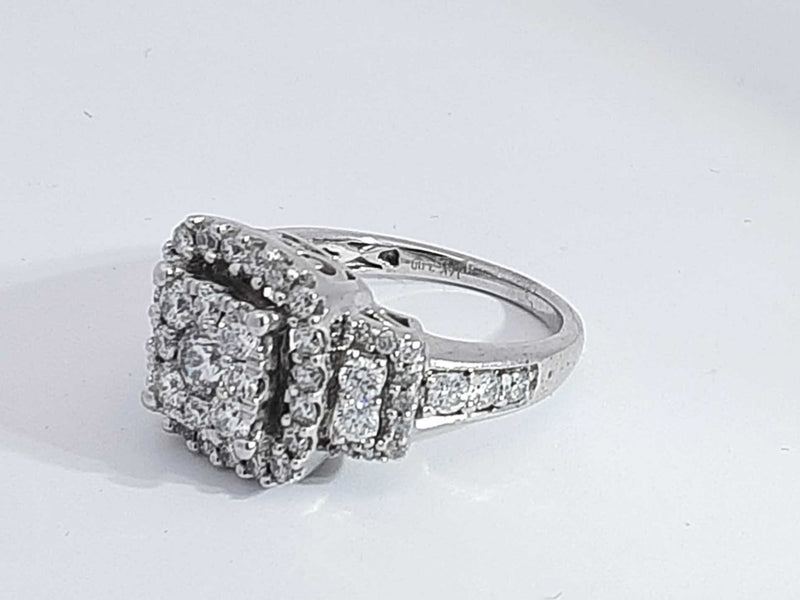 1.66 Cttw Diamond 14k White Gold Ring 9.3 Grams Size 8 Aa1025srzsa