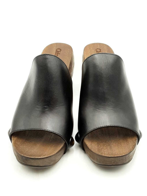 Chloe Leather Clogs Size 40 Eb0924pxsa