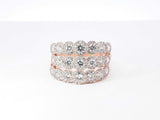 1.14 Cttw Diamond & 14k Rose Gold Multi Halo Ring 7.7 Grams Size 10 Fw0726erxdu