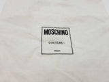 Moschino Black Leather & Metal Logo Slide Sandals Size 12 Fw0926pxdu