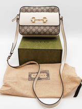 Gucci Horsebit 1955 Gg Monogram Canvas & Leather Crossbody Bag Eb0926cxzde