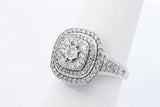1.48ctw Diamond Ring In 10k White Gold 4.4 Grams Size 7 Eb1025oprdu