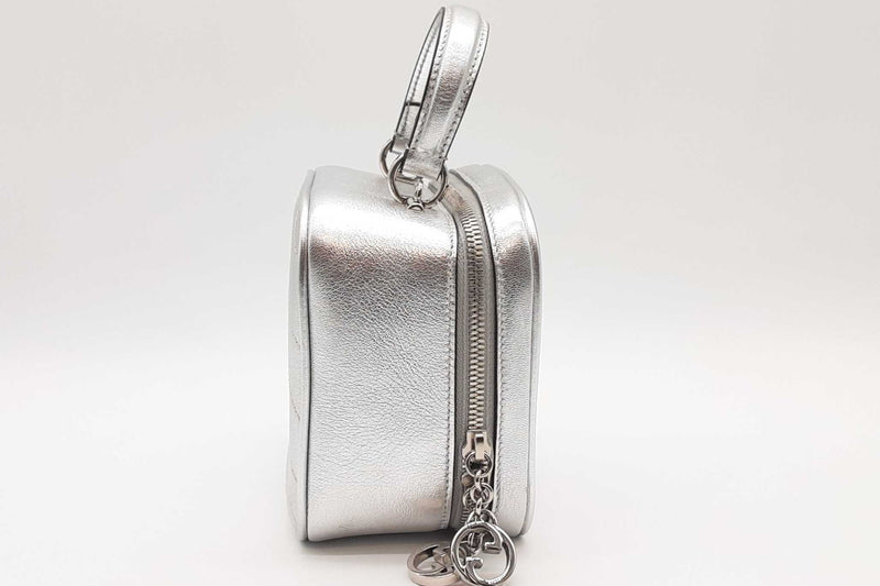 Gucci Blondie Metallic Silver Leather Top Handle Bag Eb1225llxzde