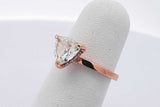 0.69cttw Trillion Cut Diamond Ring In 18k Rose Gold 2.7 Grams Size 4 Eb0826irxsa