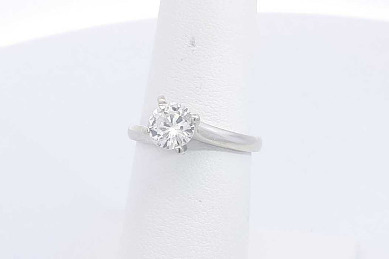 Approx. 0.8ctw Diamond Ring In 18k White Gold 4 Grams Size 6 Eb1224sxzsa