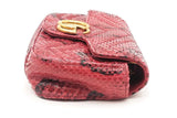 Gucci Mini Marmont Gg Red Snakeskin Leather Shoulder Bag Eb0225rxzsa