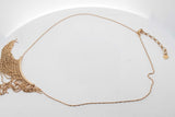 14k Yellow Gold Tapered Fringe Chain Bib Necklace 8.9 Grams 18-20 In Eb0726rxzsa