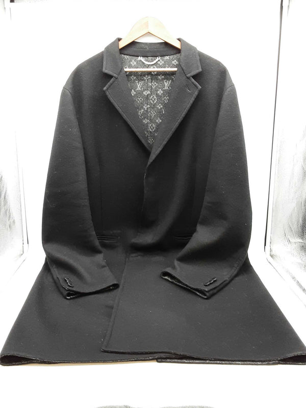 Louis Vuitton Black Cashmere Wool Trench Coat Size 54 Do0425lwxzde