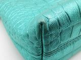 Tom Ford Label Mini Bag Metallic Lagoon Green Leather Handbag Do0926rrxde