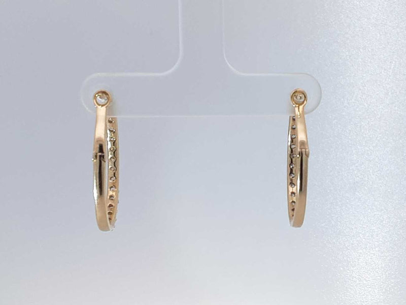 0.90 Cttw Lab Grown Diamond 14k Yellow Gold Hoop Earrings Aa0625pcpsa