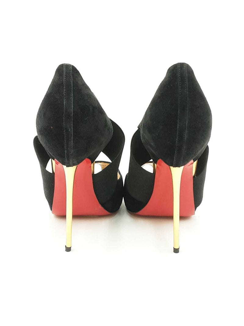 Christian Louboutin Royal Big Dorcet Black Suede Pumps Size Eu 36 Fw1224lxzdu