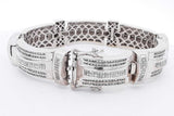 6.84cttw Diamond Bracelet In 14k White Gold 103 Grams 8 Inch Eb0526erxzsa