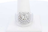0.94cttw Diamond Ring In 14k White Gold 15 Grams Size 11.5 Eb0426lcxzde