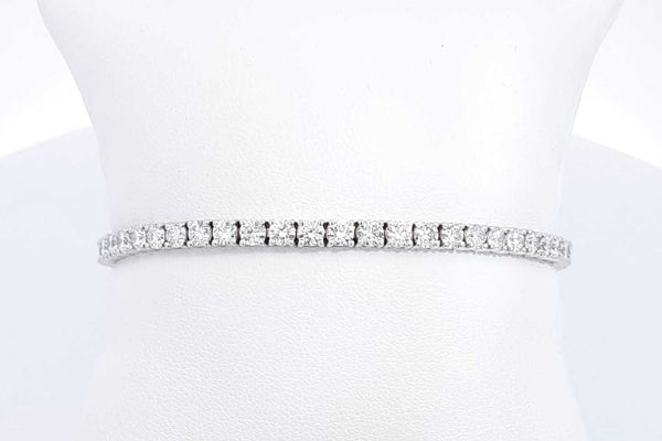 Approx. 6.63ctw Lab Grown Diamond Tennis Bracelet In 14k Wg 9.9g Eb07241rxzsa