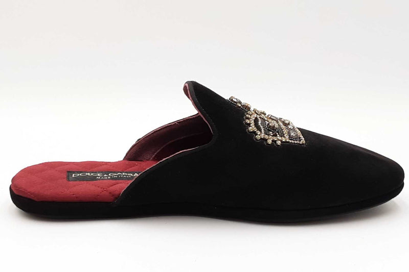 Dolce & Gabbana Marcello Black Suede Slip On Loafers Size  display picture 1