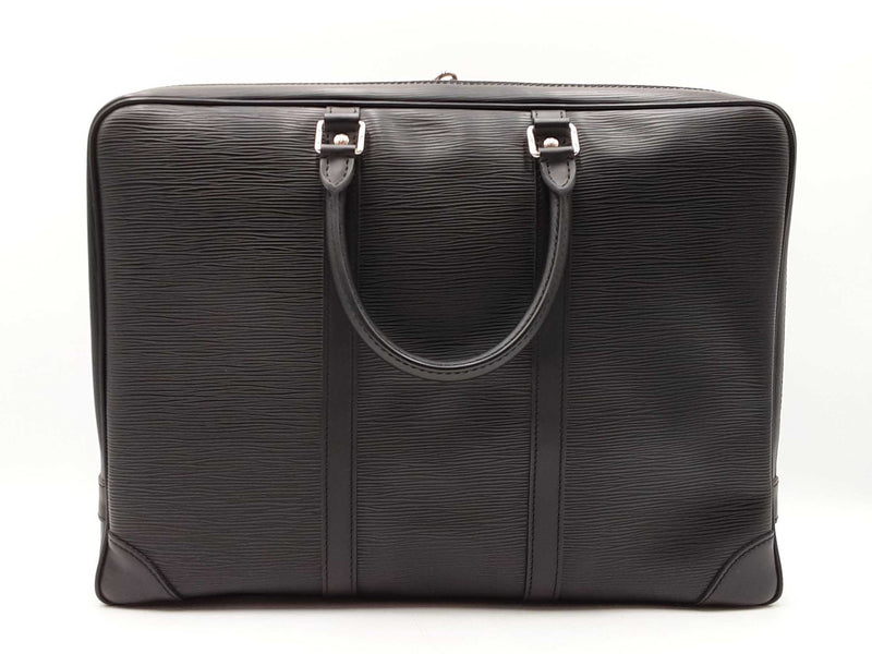 Louis Vuitton Porte Documents Voyage In Black Epi Leather Fw1025woxdu
