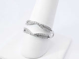 0.62 Cttw Diamond & 10k White Gold Enhancer Ring 3.8 Grams Size 8.5 Fw0426wzxdu
