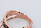 14k Rose Gold Diamond Criss-cross Ring 5.6 Grams Size 7 Eb0626worsa