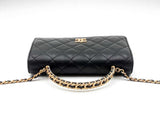 Chanel Top Handle Wallet On Chain In Black Calfskin Fw0325lrzxdu