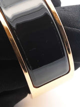 Hermès Clic Clac H Rose Gold-tone & Black Enamel Bracelet 7 Inch Fw1026lordu