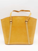 Louis Vuitton Monogram Vernis Yellow Patent Leather Avalon Tote Bag Eb0626oxzsa