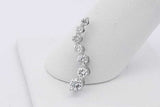 0.42cttw Diamond Graduated Journey Pendant 14k White Gold 1.1 Grams Eb0326llxsa