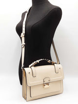 Valentino Garavani Cabana Shoulder Bag In Ivory Leather Fw0626wrxdu