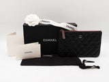 Chanel Classic Small O Case In Black Diamond Quilted Caviar Leather Fw0825rzxdu