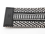 Hermes Toile Sombrero Sangle Cavale Noir Ecru Black White Belt 80 Cm Do0126crde
