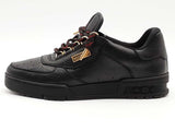Louis Vuitton Calfskin Leather Eyelet Trim Trainer Lv Size 5 Black Aa0926lrzsa