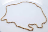 14k Yellow Gold Rope Chain Necklace 6.8 Grams 22 Inch Eb0826rrxde