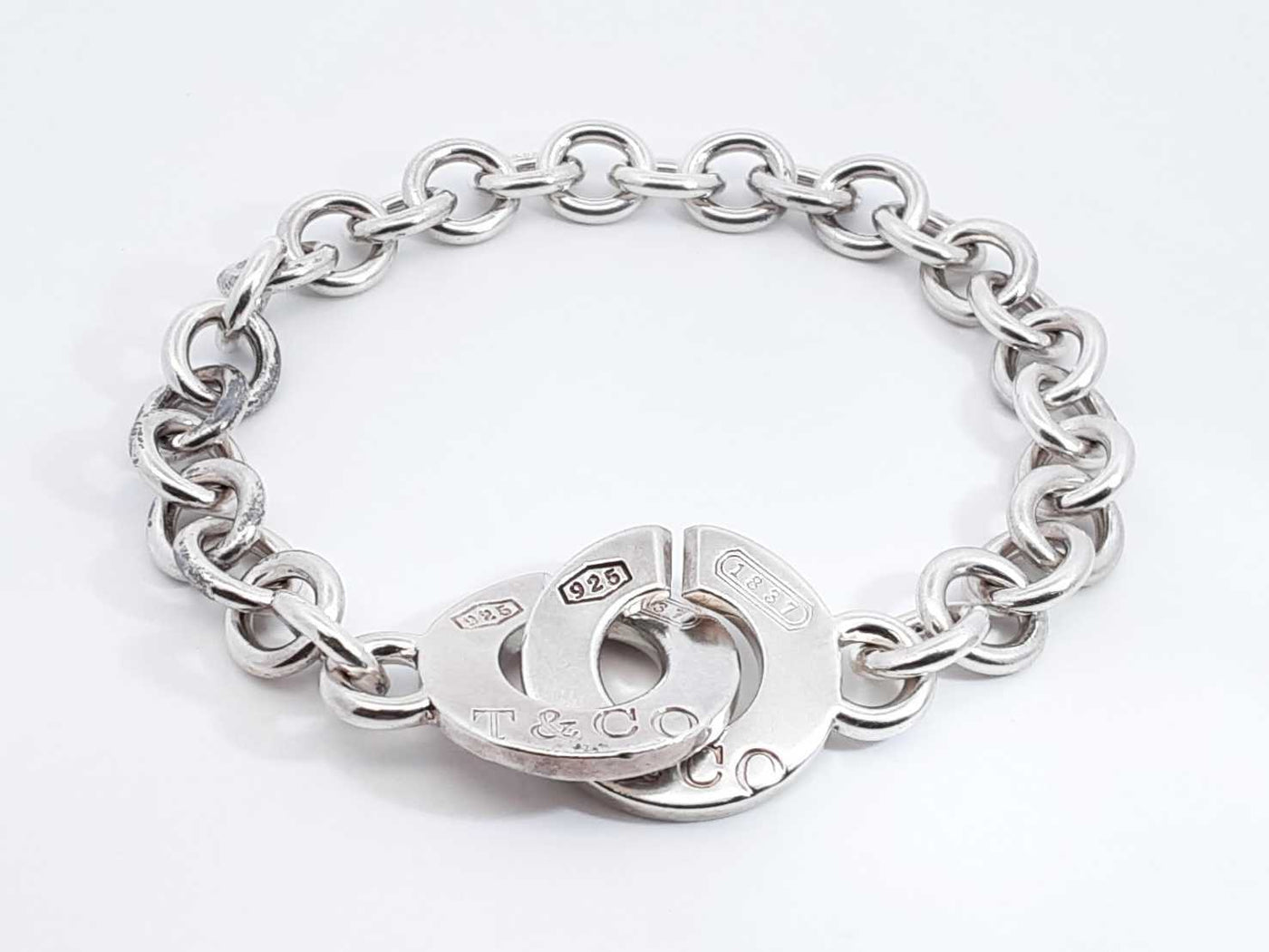 Tiffany & Co. 1837 Interlocking Circles 925 Bracelet 21 Grams 6