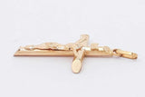 18k Yellow Gold Crucifix Pendant 2.5 Grams Eb0526oxzsa