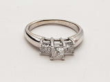 0.2 Cttw Natural Diamonds 14k White Gold 3.3g Ring Size 5.5 Do0326owxde