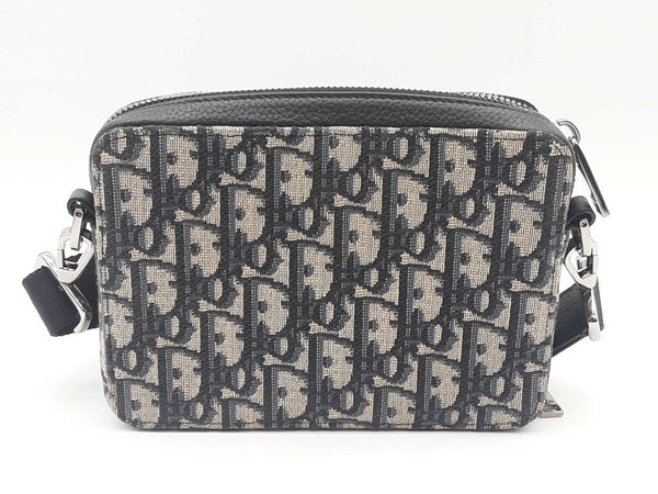 Christian Dior Zipped Pouch With Strap Dior Oblique Jacquard Sd0725czxde