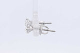 1.0cttw Lab Grown Diamond Stud Screwback Earrings 14k White Gold 0.8g Eb326orxdu