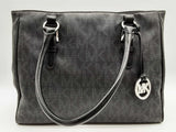 Michael Kors Jet Set Black Monogram Tote Bag Do1124cxde