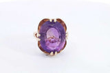 Purple Gemstone Ring In 10k Yellow Gold 8.5 Grams Size 10 Eb0924lixsa