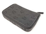 Mcm Aren Mini Crossbody Pouch In Black Monogram Embossed Leather Fw1125crdu