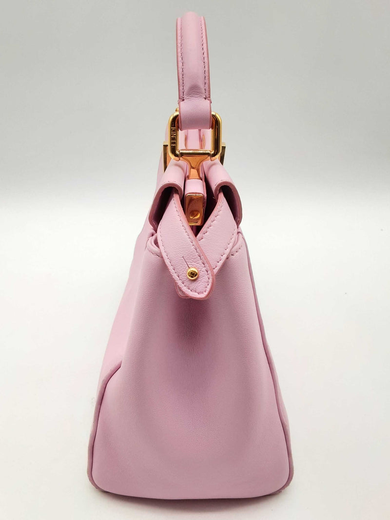 Fendi Peekaboo Pink Leather Crossbody Bag Do1224srxde