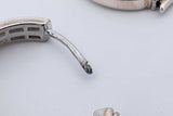 1.12cttw Lab Grown Diamond Hoop Earrings In Sterling Silver 6.4 Grams Eb0326sxdu
