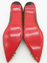 Christian Louboutin Brown Snakeskin Flats Size Eu 38.5 Do0525rxde