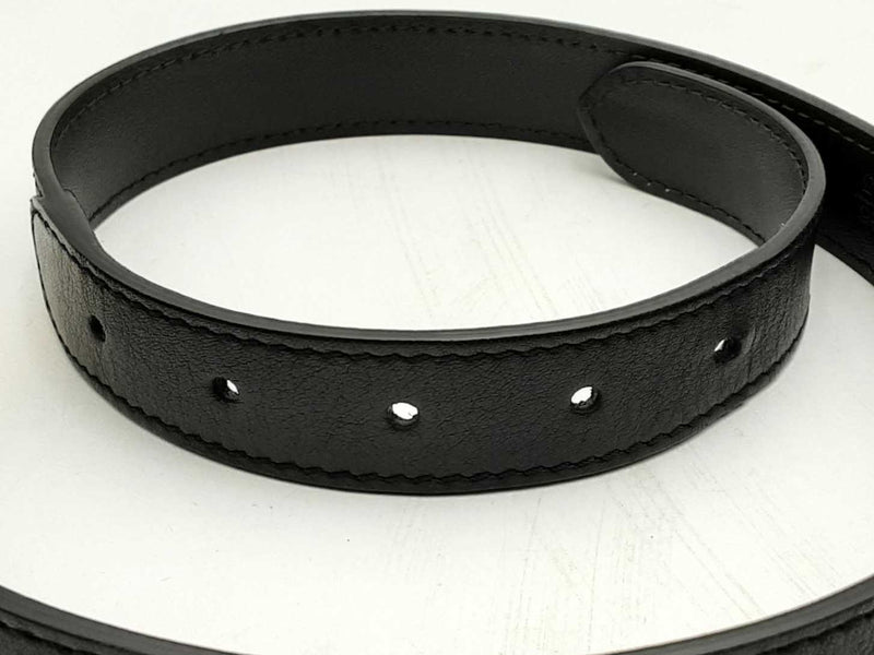 Burberry Black Leather Belt With Gold Tone Buckle Eb1023wxsa