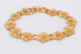 18k Yellow Gold Filigree Flower Bracelet 13.1 Grams 6.75 Inch Eb0226lxxzsa