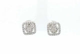 0.82cttw Diamond Stud Screwback Earrings In 10k White Gold 2.7 Grams Eb0926prxsa