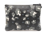 Mcm Wrist Pouch In Visetos Camo Floral Coated Canvas Fw1225lzxdu